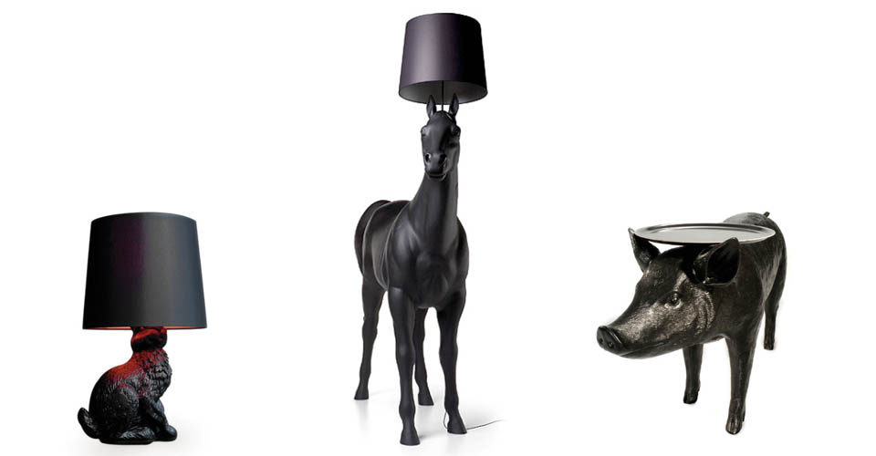 现代经典灯饰|落地灯|办公星空在线|荷兰 Moooi Horse Lamp 动物系列 黑马 落地灯