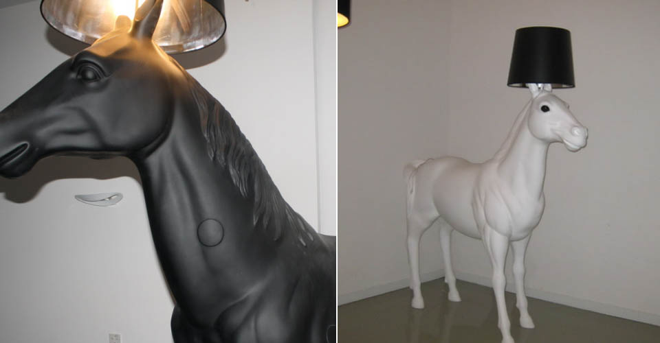 现代经典灯饰|落地灯|办公星空在线|荷兰 Moooi Horse Lamp 动物系列 黑马 落地灯