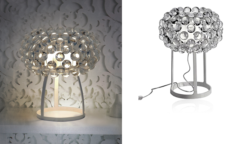 现代经典灯饰|台灯|办公星空在线|FOSCARINI Caboche 压克力水晶质感卡波球台灯