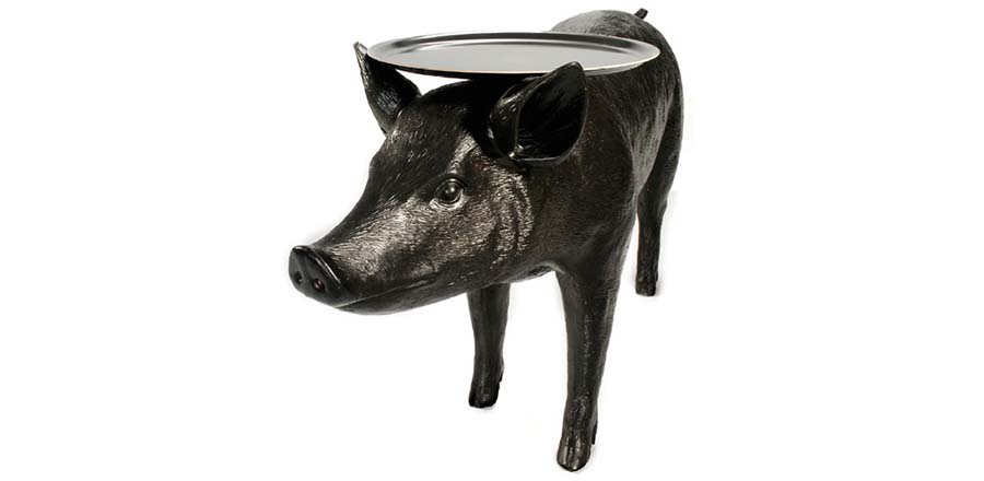 现代经典灯饰|台灯|办公星空在线|荷兰 Moooi Pig Table 黑豬邊桌 CGT1003